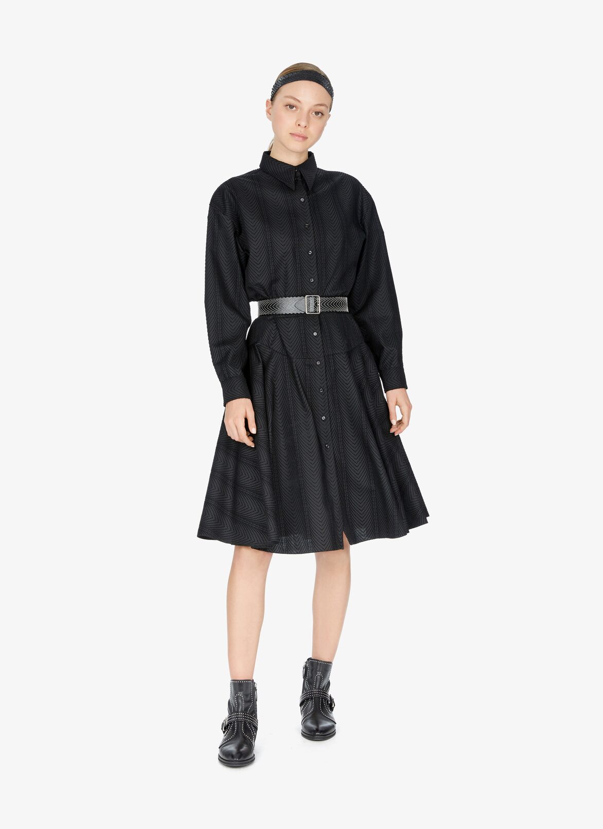 DRESS MUSSOLA BOA BLACK ALAÏA BLACK  DRESS MUSSOLA BOA BLACK